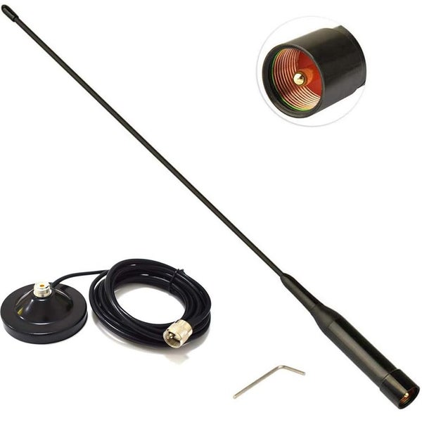 TECHOMAN Mobile UHF PRS Radio NL-R6 Flexi Antenna + 9cm Magnetic Mount Carousel 2
