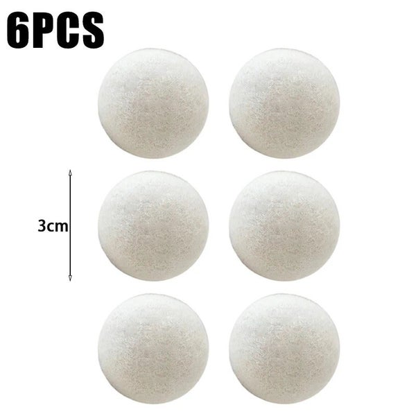 6PCS Wool Dryer Balls Fabric Virgin Reusable Softener Laundry 5cm Dry Kit CHK29M Carousel 2
