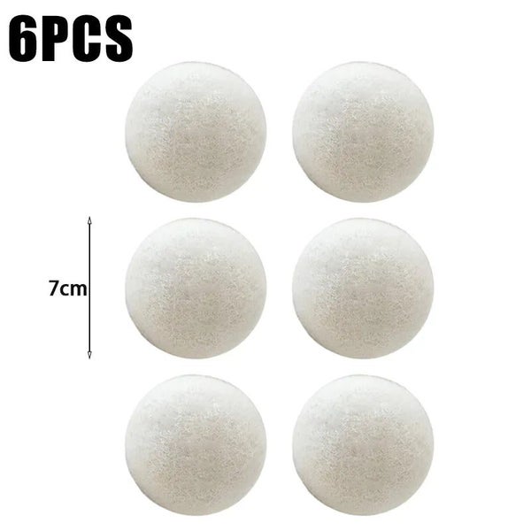 6PCS Wool Dryer Balls Fabric Virgin Reusable Softener Laundry 5cm Dry Kit CHK29M Carousel 1