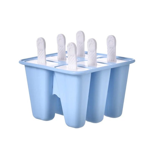 4/6/10 Hole Silicone Ice Cream Mold with Reusable Sticks DIY Chocolate De CHK29M Carousel 2