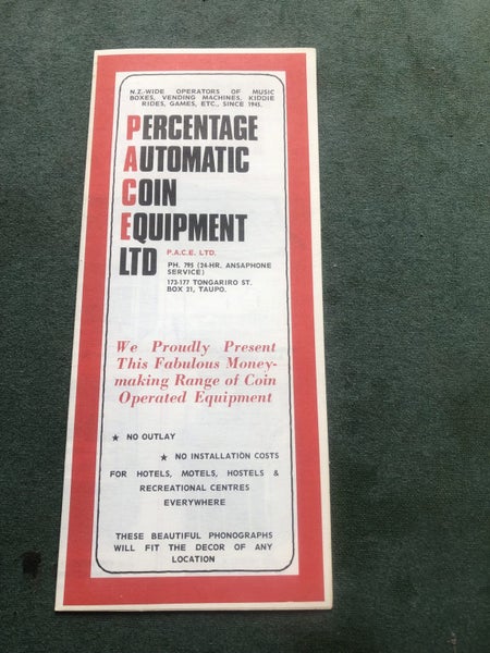 Old Jukebox/Kiddie Ride/Golf Game Brochure New Old Stock Carousel 2