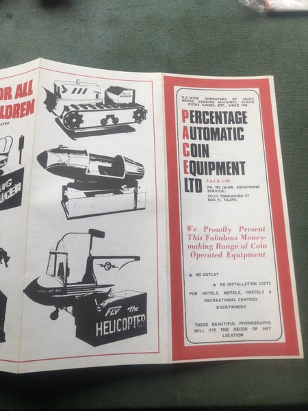 Old Jukebox/Kiddie Ride/Golf Game Brochure New Old Stock Carousel 1