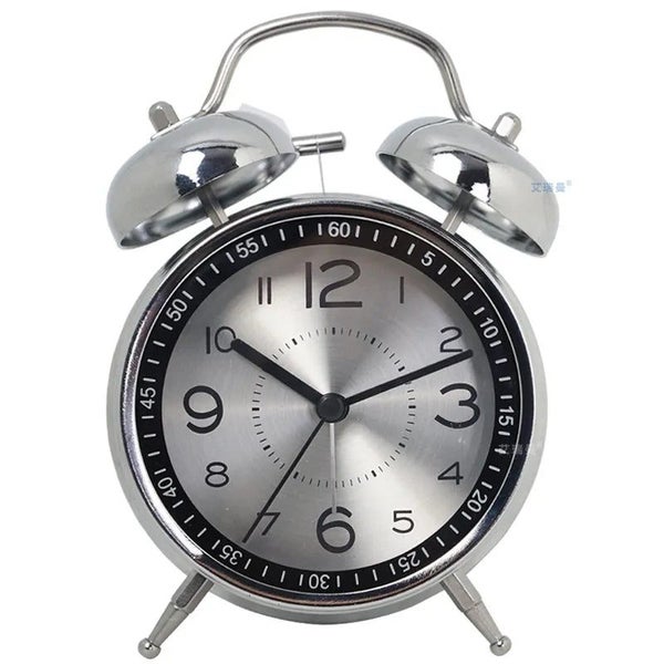 Loud Alarm Clock for Heavy Sleepers Adults Retro 4.5 Inch Silent Quartz w CHK29M Carousel 15