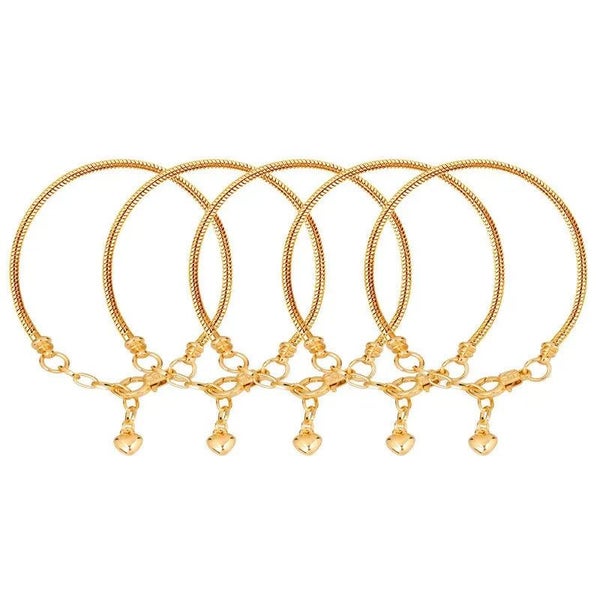 5pcs Gold Silver Bracelet Simple Delicate Snake Chain Bracelet for Women CHK29M Carousel 2