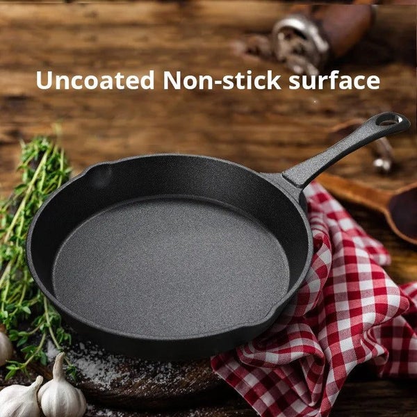 1Pc Small Frying Pan Cast Iron Uncoated Black For Food Frying, Cooking An CHK29M Carousel 1
