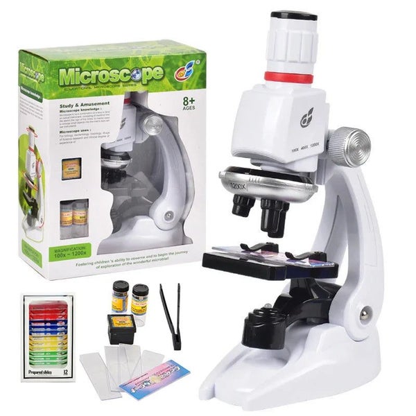1200X LED Lab Microscope Kit For Children Biology Microscope For Schoolbo CHK29M Carousel 1