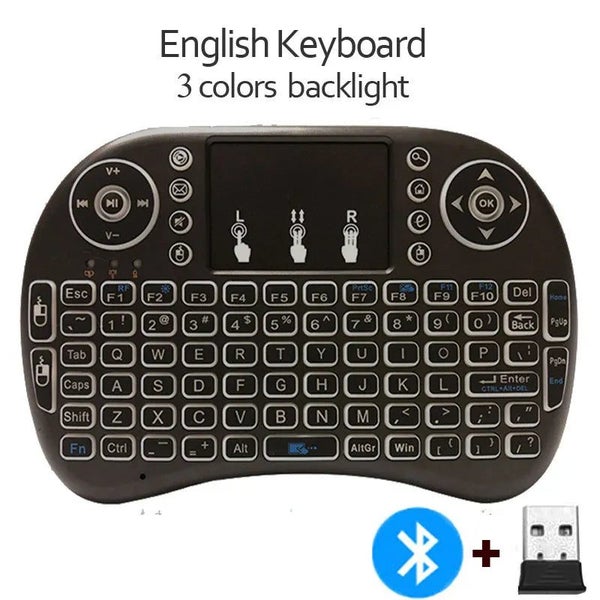 Bluetooth 2.4G Colorful Backlight Russian Spanish Air Mouse Remote Touch CHK29M Carousel 2
