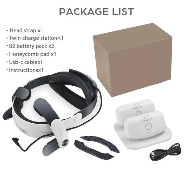 BOBOVR M2 Pro Battery Pack Strap Power Bank For Oculus Quest 2 with Honey CHK29M Carousel 2