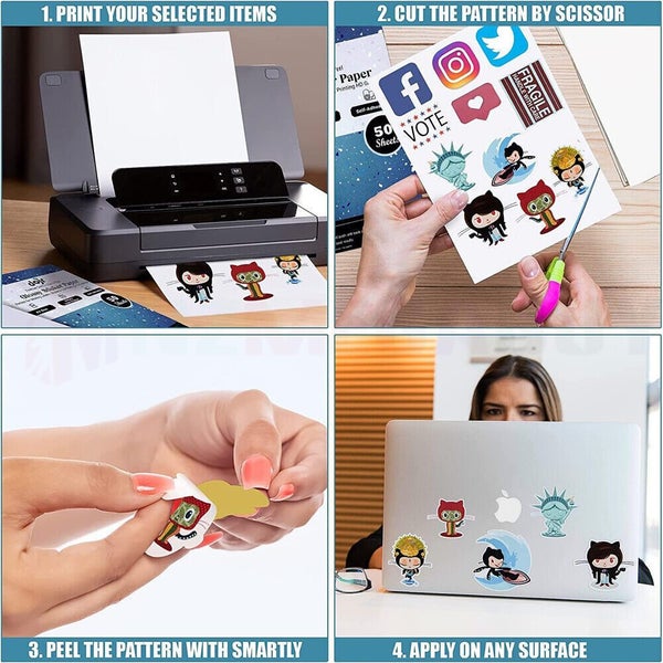 A4 Printing Paper Glossy Self Adhesive Carousel 10