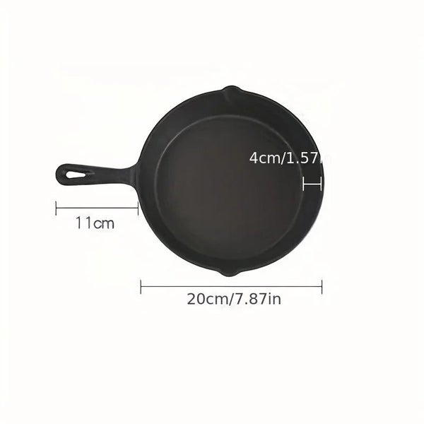 1PCS Small Frying Pan Cast Iron Uncoated Black Suitable For Fried Food Co CHK29M Carousel 12