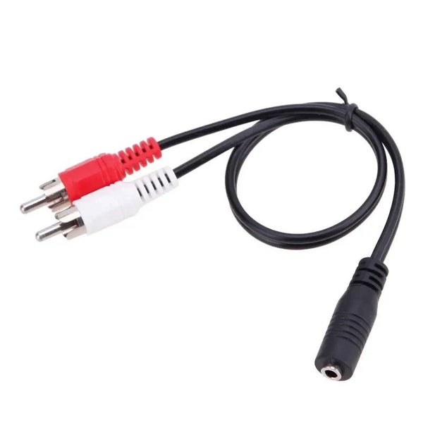 Universal RCA Cable 3.5mm Jack Stereo Audio Cable Female to 2RCA Male Soc CHK29M Carousel 1