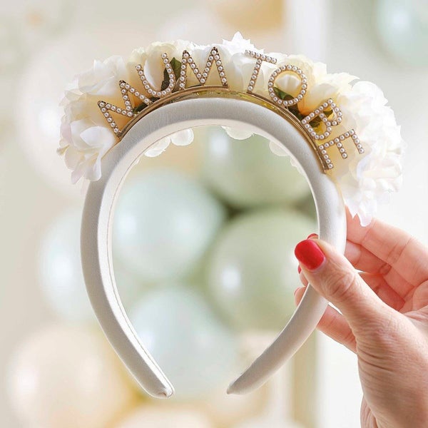 Floral Mum To Be Baby Shower Headband Carousel 1