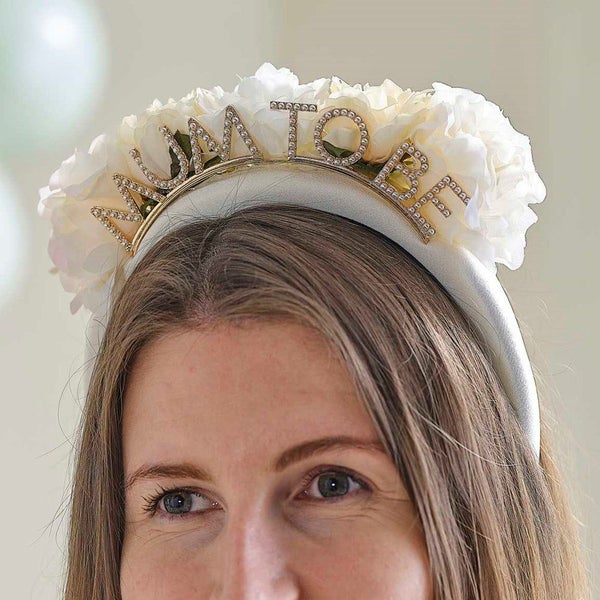Floral Mum To Be Baby Shower Headband Carousel 3