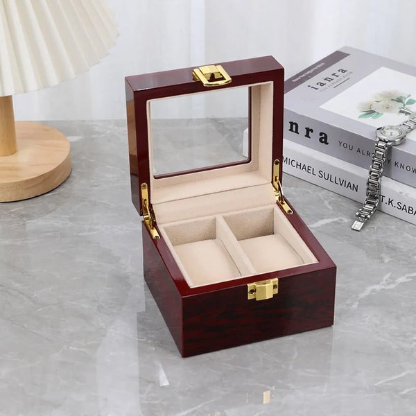 Luxury Red Painted Wooden Watch Boxes Storage Organizer Box Watch Box Dou CHK29M Carousel 1