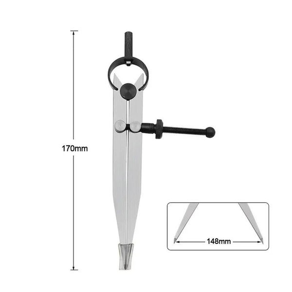 Adjustable Leather Compass Lockable Carbon Steel Divider Wing Creaser DIY CHK29M Carousel 2