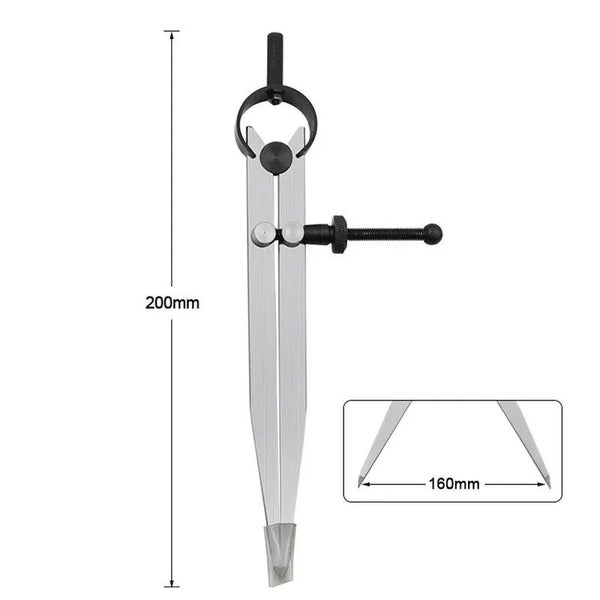 Adjustable Leather Compass Lockable Carbon Steel Divider Wing Creaser DIY CHK29M Carousel 1