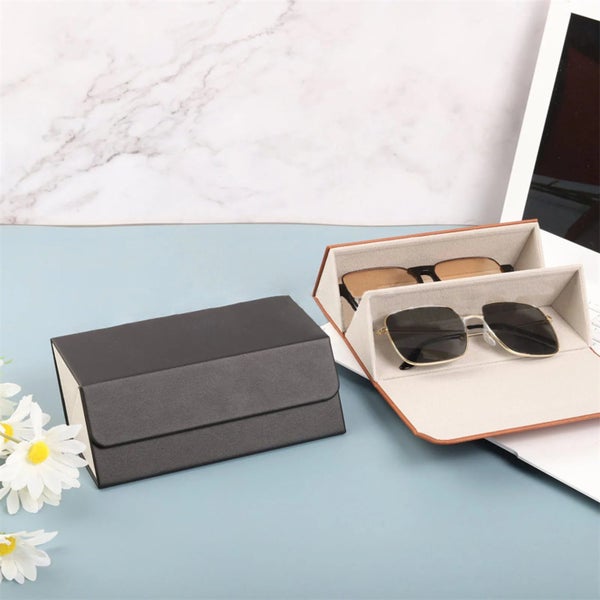 PU Leather Eyeglass Sunglasses Organiser Collector Glasses Storage Box 2- CHK29M Carousel 12