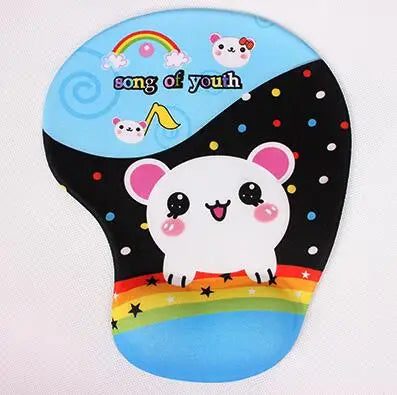 Hot Sell Thicken Cartoon 3D Comfy Wrist Mouse Pad For Optical / Trackball CHK29M Carousel 1