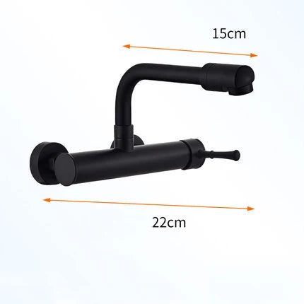 Kitchen Faucet 360 Degree Rotating Black Wall faucet Mixer sink wall moun CHK29M Carousel 2