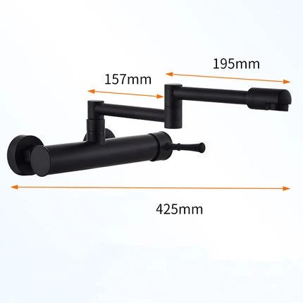 Kitchen Faucet 360 Degree Rotating Black Wall faucet Mixer sink wall moun CHK29M Carousel 1