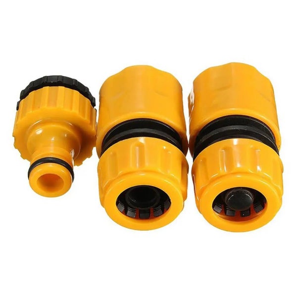 3Pcs 1/2Inch 3/4Inch Garden Water Hose Pipe Fitting Quick Tap Connector A CHK29M Carousel 1