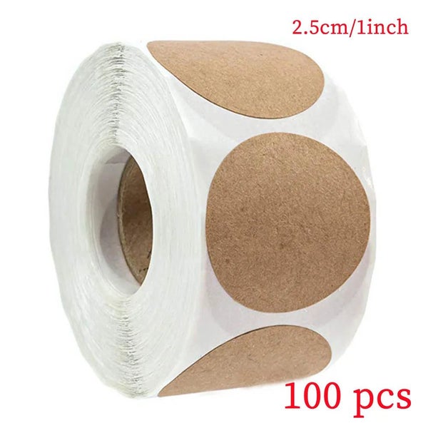 Kraft Paper Stickers Round Blank Labels For Handmade Gift Tag Paper DIY E CHK29M Carousel 2