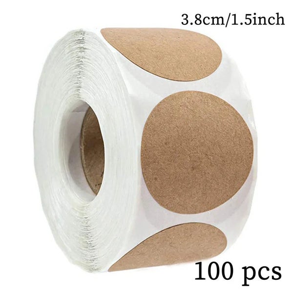 Kraft Paper Stickers Round Blank Labels For Handmade Gift Tag Paper DIY E CHK29M Carousel 15