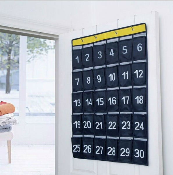 NEW 30 Pockets Hanging Storage Organizer For Cell Phones Calculator NEW Carousel 1