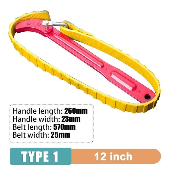 6/8/12inch Belt Wrench Adjustable Oil Filter Puller Strap SpannerChain To CHK29M Carousel 1