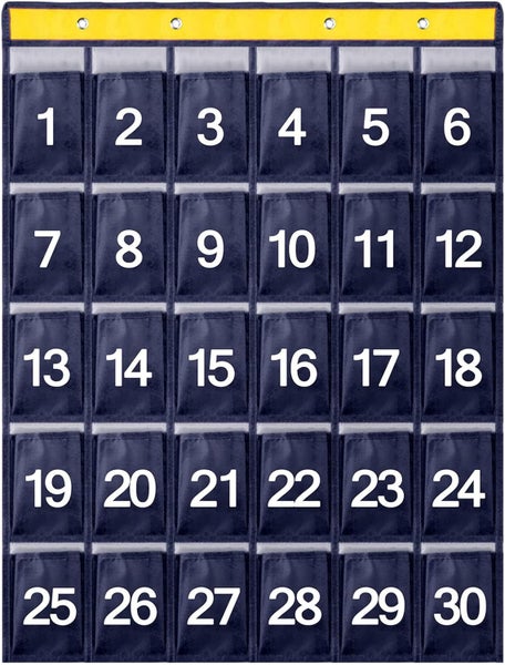 NEW 30 Pockets Hanging Storage Organizer For Cell Phones Calculator NEW Carousel 2