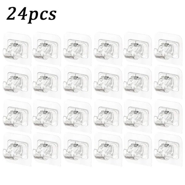 4/6/24PCS Adjustable Curtain Rod Clip Self Adhesive Clamp Hook Curtain H CHK29M Carousel 14