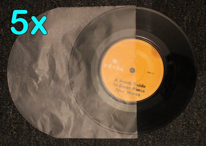 5x inner / dust sleeves for 7" records, aka '45s' No extra postage for extras Carousel 1