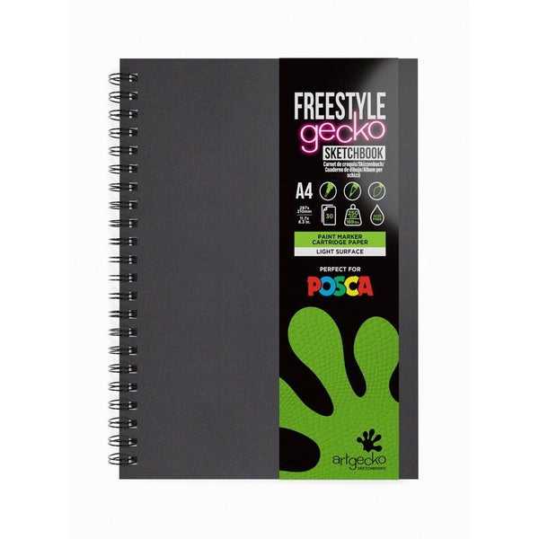 Artgecko Freestyle Sketchbook A4 60 Pages 30 Sheets 250gsm White Hybrid Paper Carousel 1