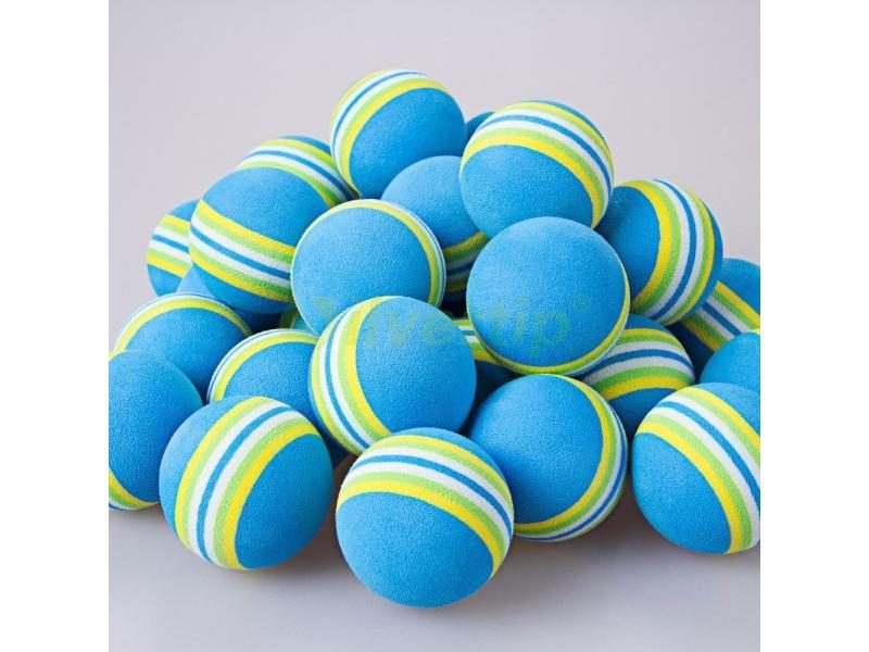 100pcs/bag Blue Rainbow EVA Foam Golf Balls Sponge Indoor Outdoor Practice Carousel 1