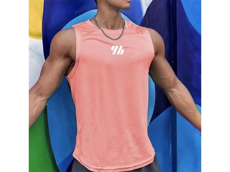 Newest Summer Men's Gym Vest Mesh Sleeveless T-Shirts For Basketball Running Carousel 1