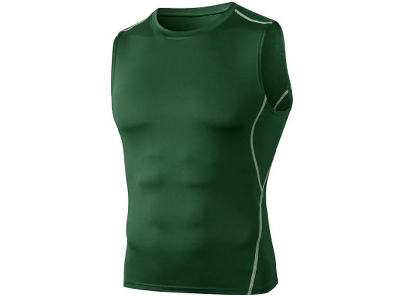 Men Quick Dry Running T-Shirts Compression Sleeveless Quick-drying Jersey Carousel 1