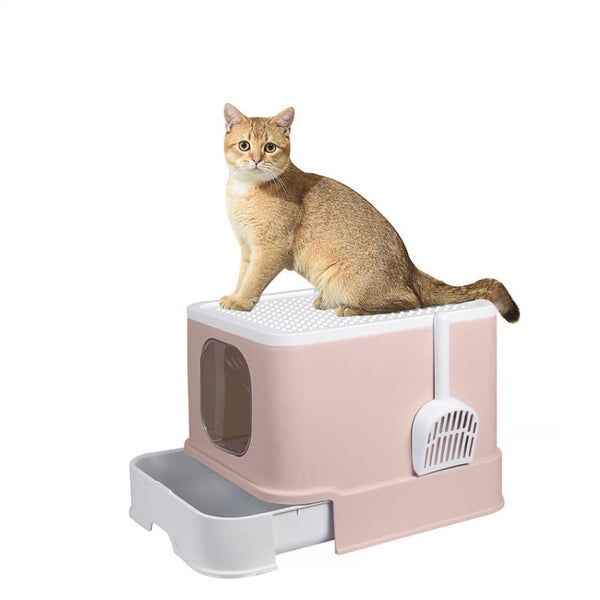 Cat Litter Box Fully Enclosed Kitty Coffee Carousel 1