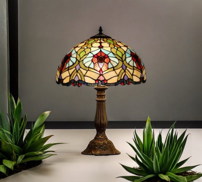 New Design Handmade Tiffany Table Lamp Carousel 2