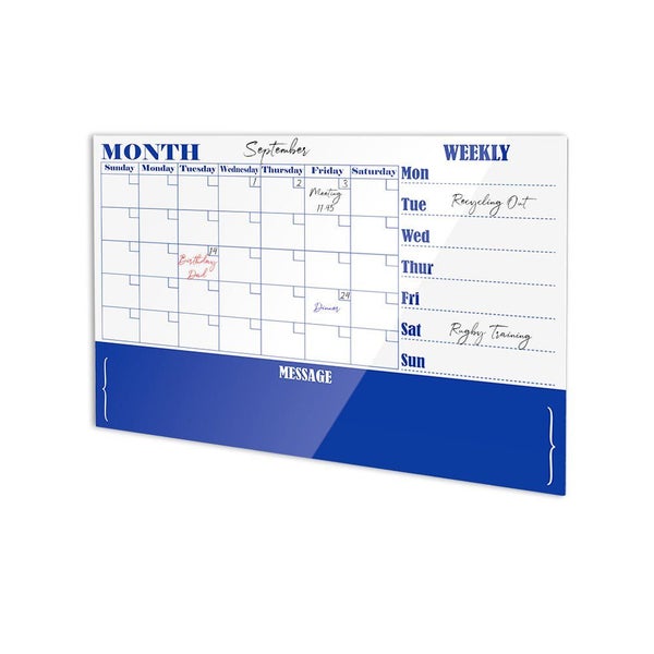 Glassboard Monthly Planner Board 900 x 1200mm Carousel 3