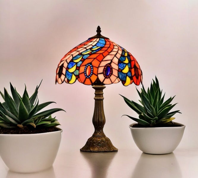 New Design Handmade Tiffany Table Lamp Carousel 1