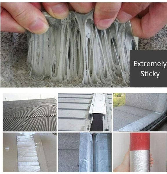 10 cm x 5 meter Aluminum Foil Butyl Rubber Adhesive Waterproofing roof Carousel 2