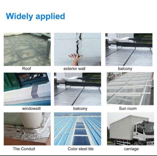 10 cm x 5 meter Aluminum Foil Butyl Rubber Adhesive Waterproofing roof Carousel 5
