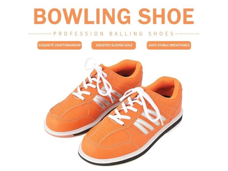 CS Size 38 46 Orange Bowling Shoes For Men Women Non Slip PU Leather Carousel 1