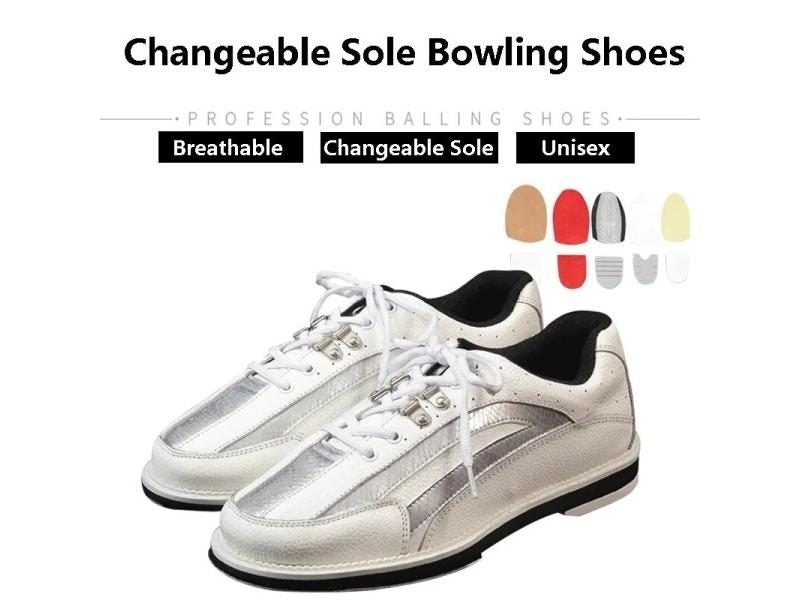 Women Men Unisex Soft Leather Breathable Bowling Shoes Right Left Hand Carousel 2