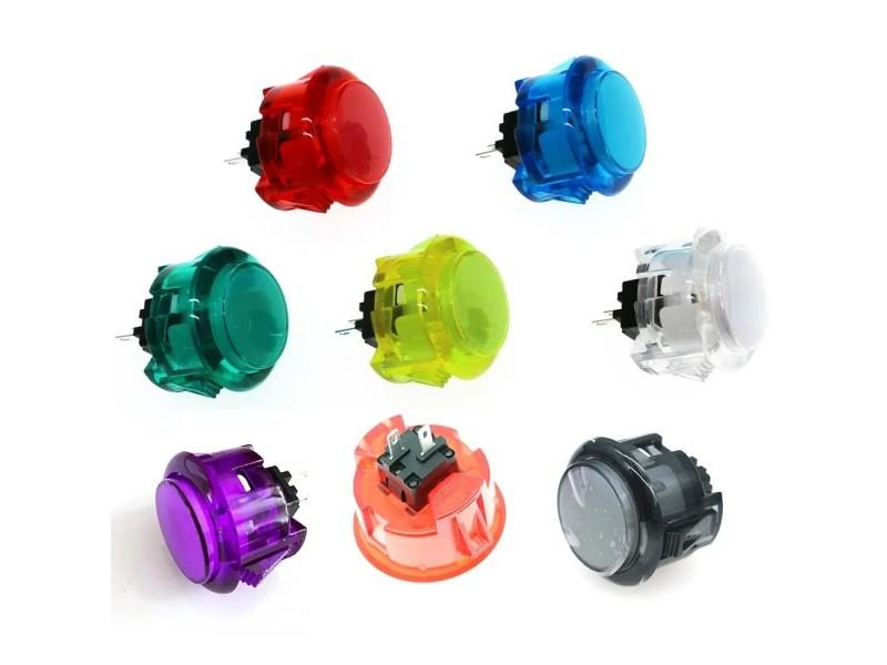 30MM Arcade Clear Push Button Durable Multicade MAME Jamma Video Game Console Carousel 2