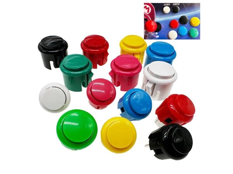 12pcs Copy Sanwa Buttons 30mm 24mm Arcade Push Button Switch Baolian Circle Carousel 2