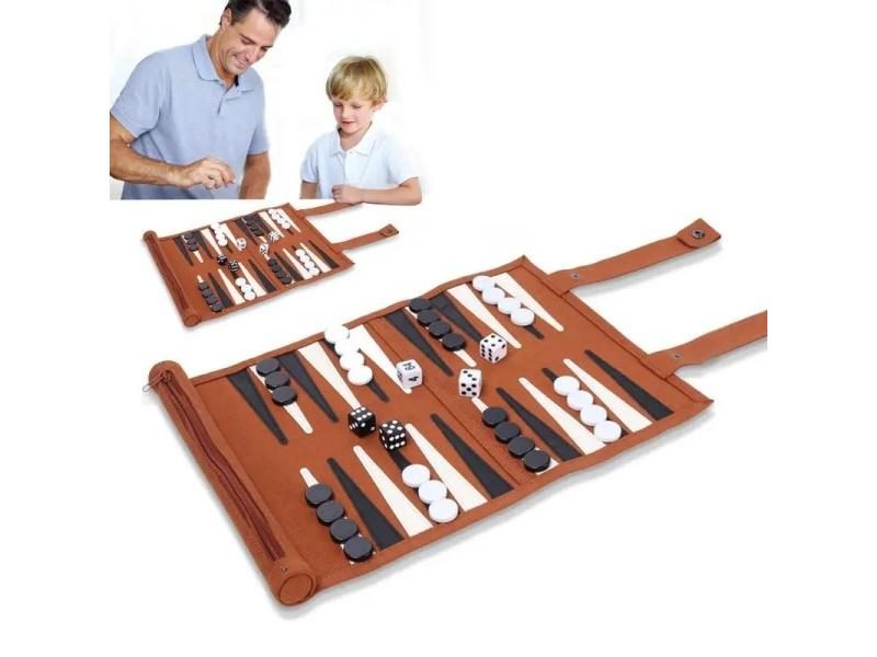 Chess Backgammon Board Game Travel Set Chess Board Set Strategy Board Game Carousel 1