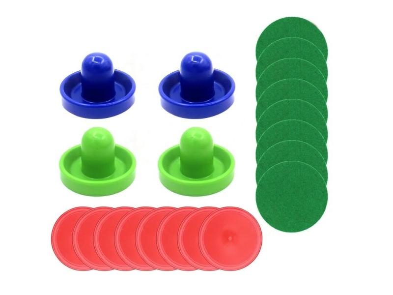 96mm 20pcs Set Air Table Hockey Disc Tool With Pucks Pusher Mallet 6 Colors Carousel 1