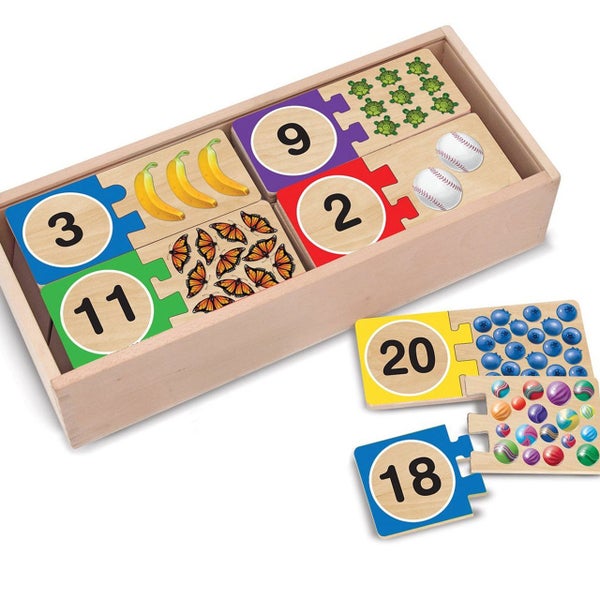 Melissa & Doug Self-Correcting Numbers Puzzle Cards Carousel 1