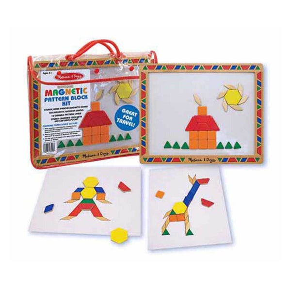 Melissa & Doug Wooden Magnetic Pattern Blocks Carousel 1